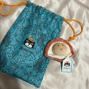 Rare Jellycat Teal Bag with Scallop Plush
